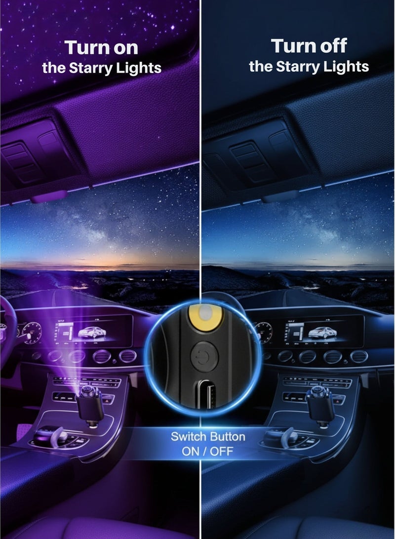 vexa pro 5 in 1 Star Light Car Charger 45W | PD 30W USB-C Fast Charge with Aromatherapy & Retractable Cable - Image 2